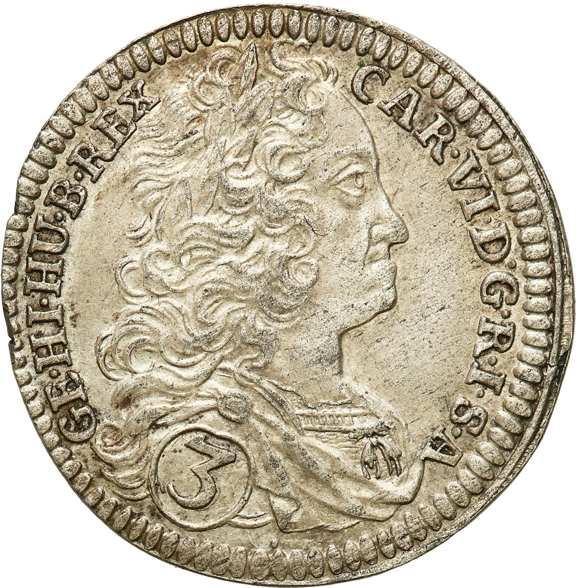 Śląsk. Karol VI (1711-1740). 3 krajcary 1739, Wrocław - ŁADNE
